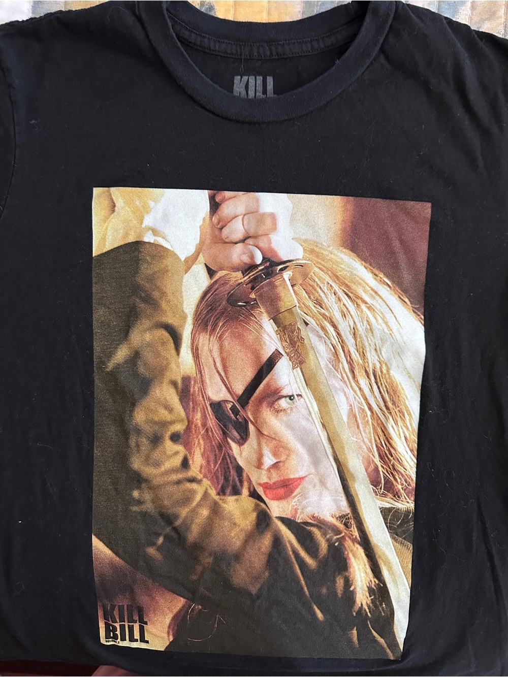 Black Graphic Short Sleeve Tee - Kill Bill Print